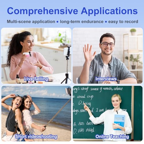 Image of JUDKIOM 2 Pack Wireless Lavalier Microphone for iPhone,Android, USB C, Clip-on Mics, Bluetooth Lapel Mic for Video Recording Interview Vlog YouTube TikTok