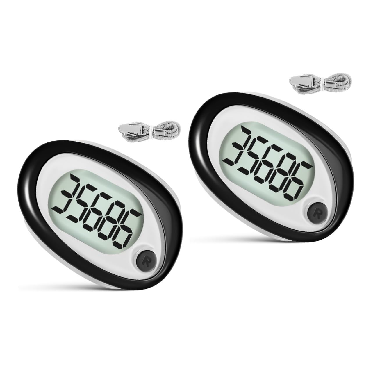 Mikikit Compteur Clip Pédomètre Portable pour Seniors Activités de Plein Air Design Ergonomique
