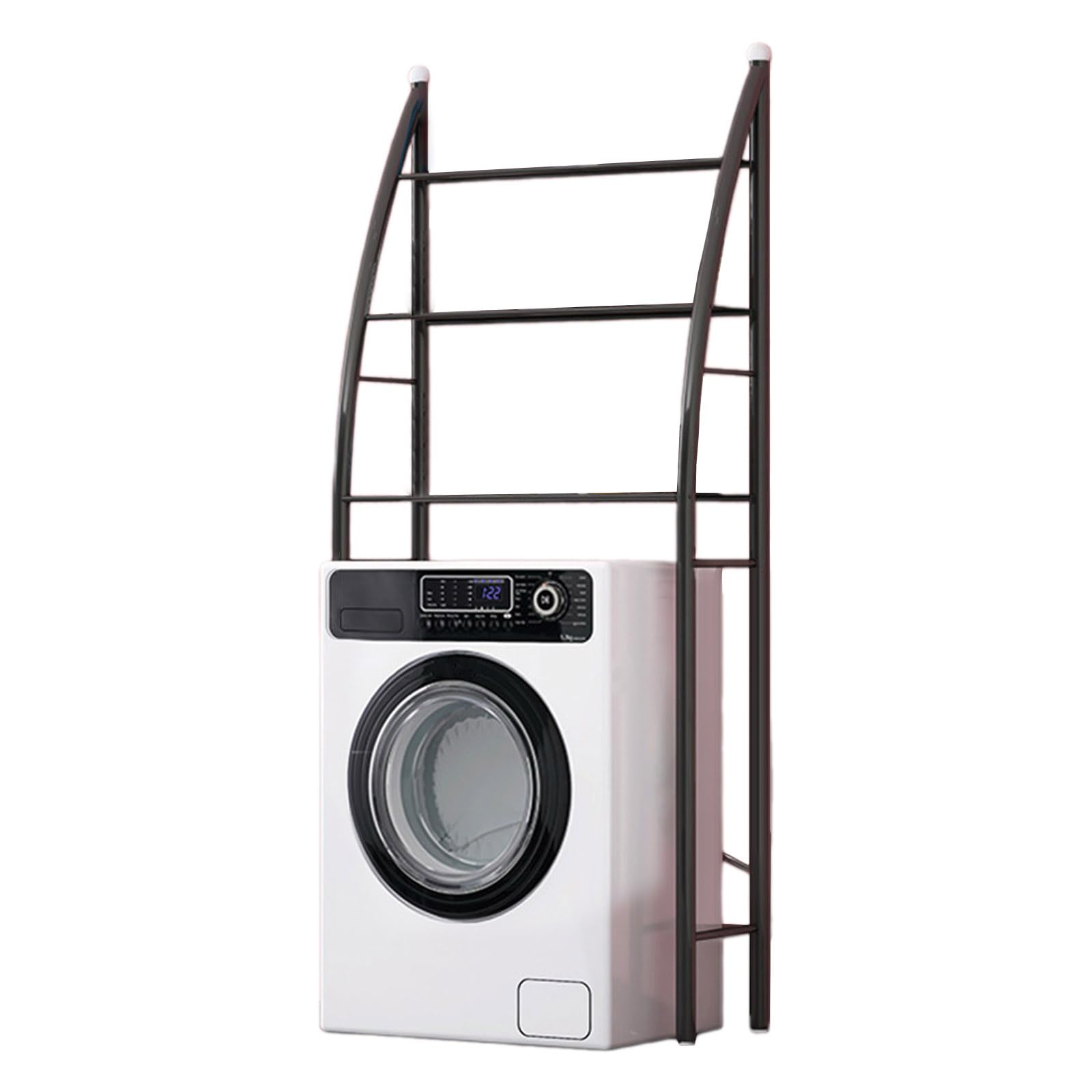 Étagère de salle de bain machine à laver et meuble support de rangement pour lessive vertical