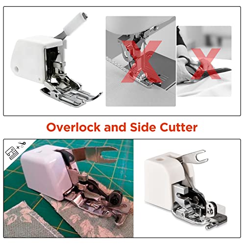 ONEVER Side Cutter Sewing Machine Presser Foot Feet Attachment Accessory for All Low Shank Singer Janome Brother - Image 3