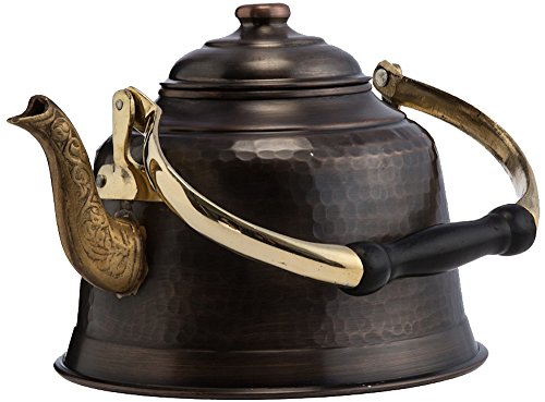 Demmex Heavy Gauge 1Mm Thick Hammered Copper Tea Pot Kettle Stovetop Teapot thumb #6