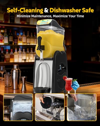 Image of GSEICE Slushie Machine for Home 4 Gallons Single Slushy Machine for Margaritas Slushy'S Frozen Drinks, 110V /60Hz Frozen Drink Machine for Family Reunion Birthday Wedding Parties