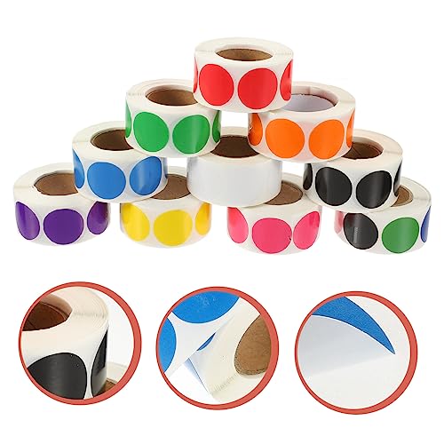 Étiquettes classification autocollants ronds et pastilles de codage couleur - 3
