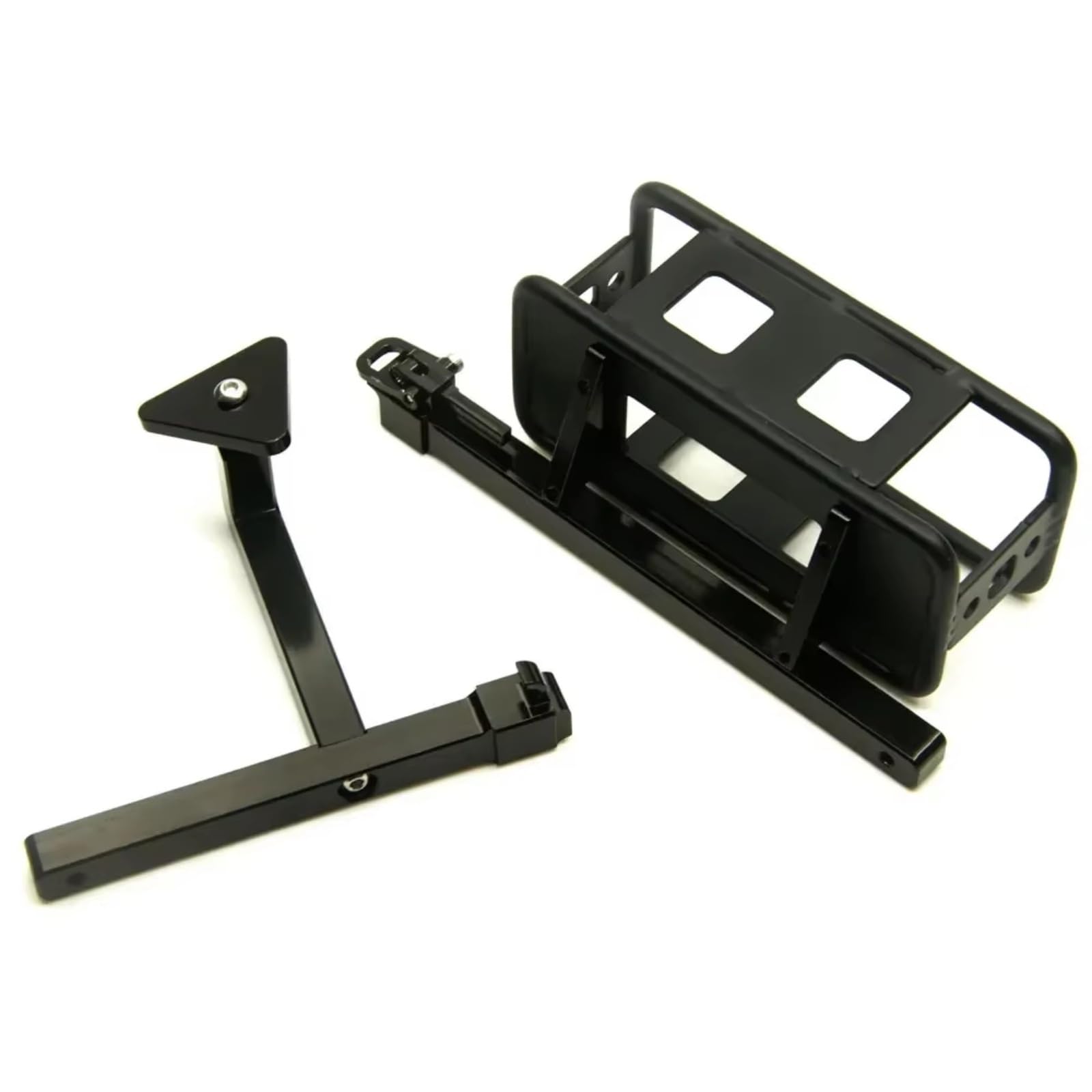 Composants Auto RC Compatible avec Gelande II D90 D110 1/10 RC Pièces De Mise À Niveau Voiture sur Chenilles, Accessoires Pare-Chocs Arrière en Métal Support Pneu Secours