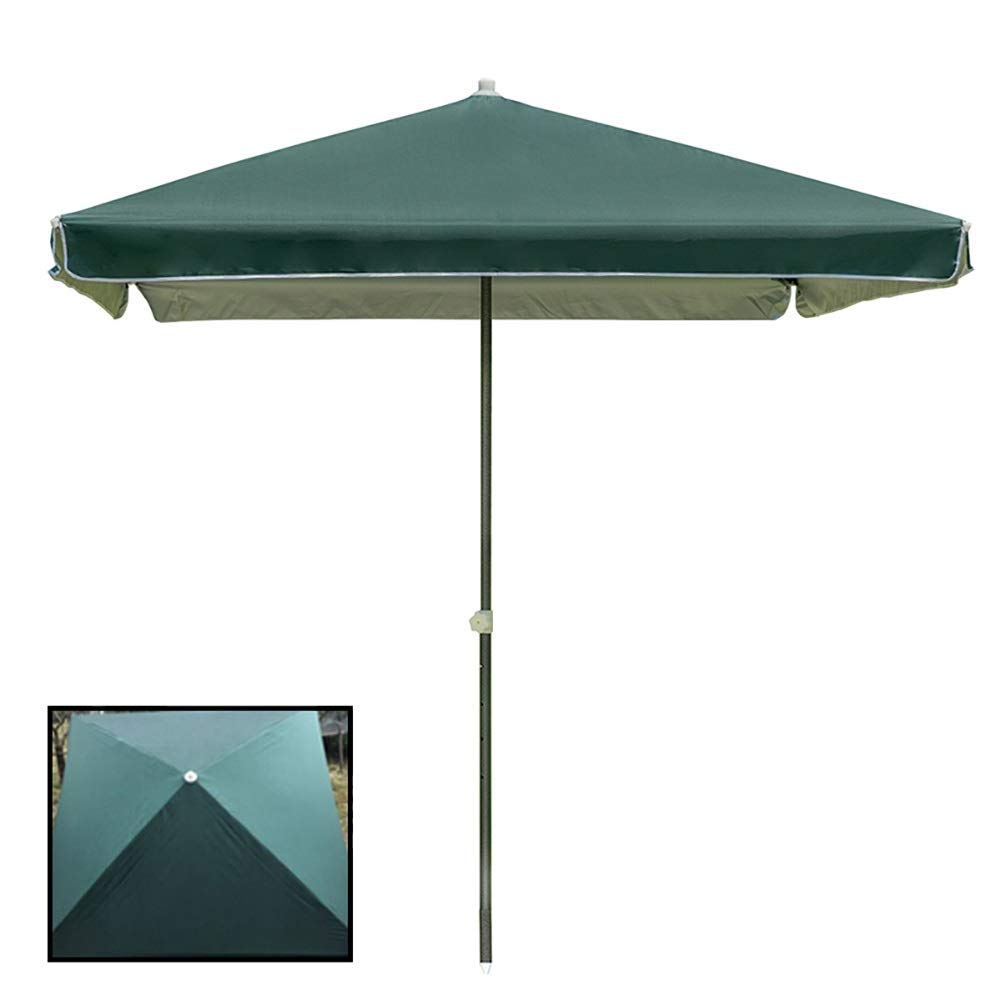 Sombrilla rectangular azul para terraza, jardín y mesa de exterior resistente 7