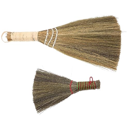 WEKAMOS 2 Piezas Escoba de Limpieza de Escritorio con Mango de Cepillo para Polvo y Ranuras Accesorio Doméstico para Sofá y Cama Durable y Suave para Uso Industrial