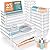 WOWBOX 25 PCS Clear Plastic Drawer Organizer Set, 4 Sizes Desk Drawer Divider Organizers and Storage Bins for Makeup, Jewelry, Gadgets for Kitchen, Bedroom, Bathroom, Office