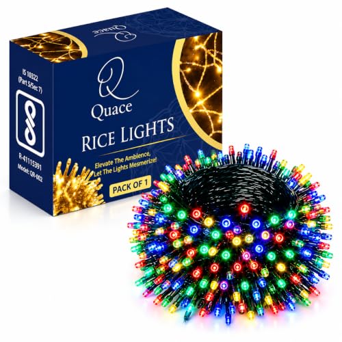 Image of Quace 72 Feet Multicolor LED Fairy String Lights, Flexible Wire, Decorative Lights for Home, Diwali, Christmas, Wedding, Party, Balcony & Outdoor Decoration, Pack of 1
