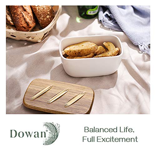Dowan Butter Dish, Ceramic Butter Dish With Lid And Butter Holder Container With High-Quality Silicone Sealing For Countertop, Large Butter Dishes Holds Up To 3 Sticks, White Butter Keeper #TOP1