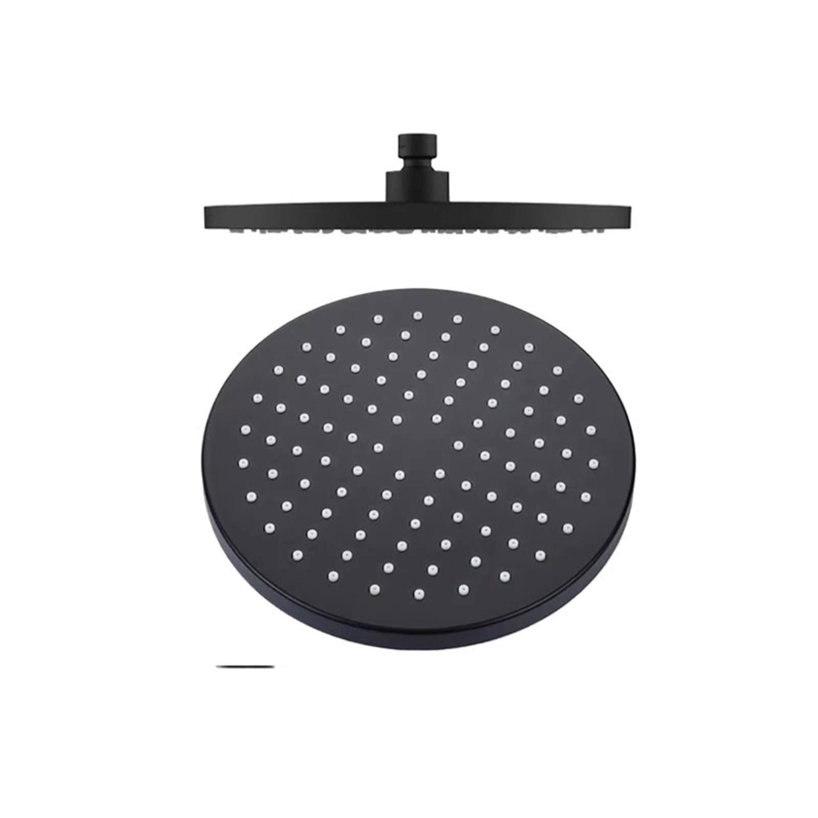 Pomme de douche haute pression effet pluie économie d'eau ABS noir