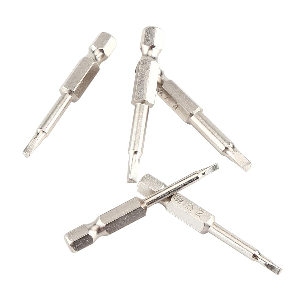 Ubersweet® Screwdriver Bit, 5pcs Triangle Head Bit 1/4 Hex Shank 50mm Strong Magnetism for Fan Heaters for Camping Stoves