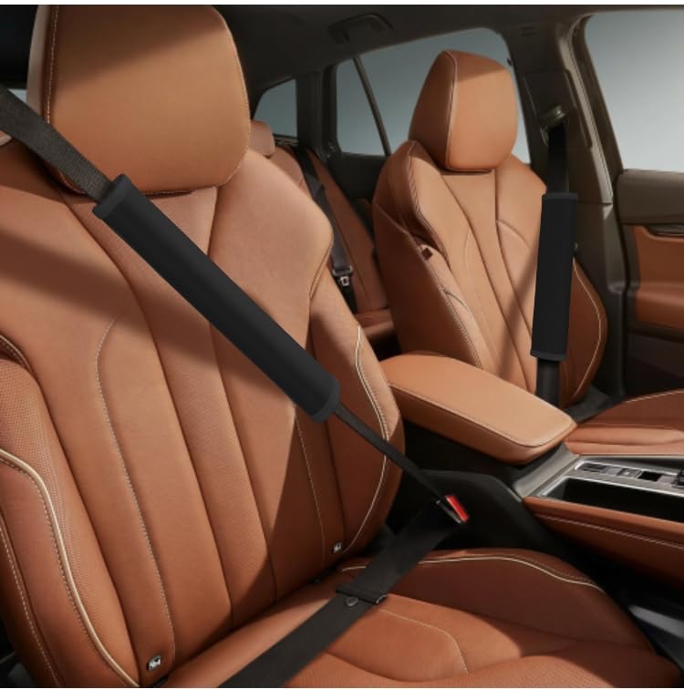 HighnessHwoo Extra lange veiligheidsgordelhoezen voor volwassenen, kinderen, dames en heren, zachte autogordelgordelkussen voor sedan, SUV, vrachtwagens, schoudernek borstbeschermers, auto-accessoires