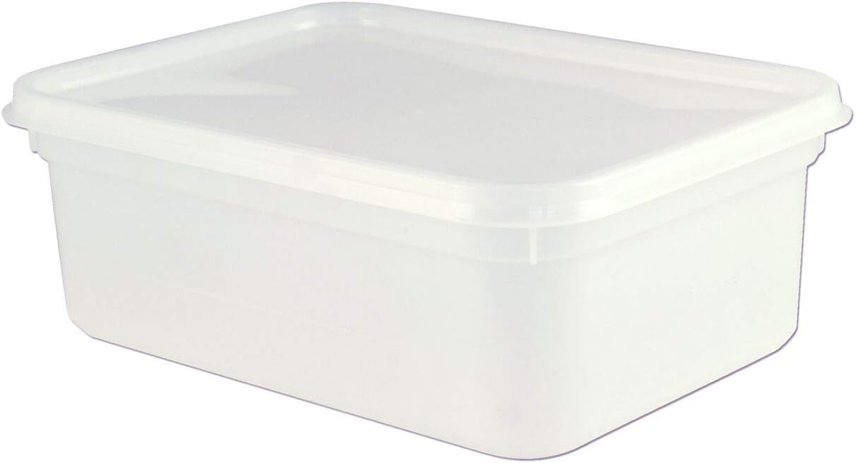 2 Litre Rectangular Ice Cream/Food Container/Tub x100