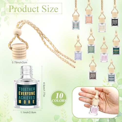 Image of Funnymoom 30 Pcs Team Appreciation Gifts Inspirational Empty Hanging Car Air Freshener Diffuser Together Everyone Achieves More Positive Gift for Coworker Nurse Staff Teachers