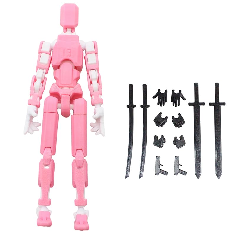 BYUWFGF Titan13 Action Figure Set, Lucky Robot 13 Action Figure, 3D Printed Multi-Jointed Movable Action Figures, Dummy Robot 13 Figures Creative Gifts for Kids Adults（Unassembled）