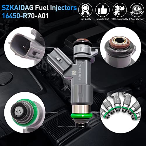 For:-Honda Accord injectors Fit For 2008-2012 For:-Honda Accord Crosstour HFP, EX, EX-L, For:-Acura RDX 2013-2016,MDX ZDX TSX 2010-2013,RL 2008-2011, TL 2008-2014, 16450-R70-A01(6 pcs) - Thumbnail 3