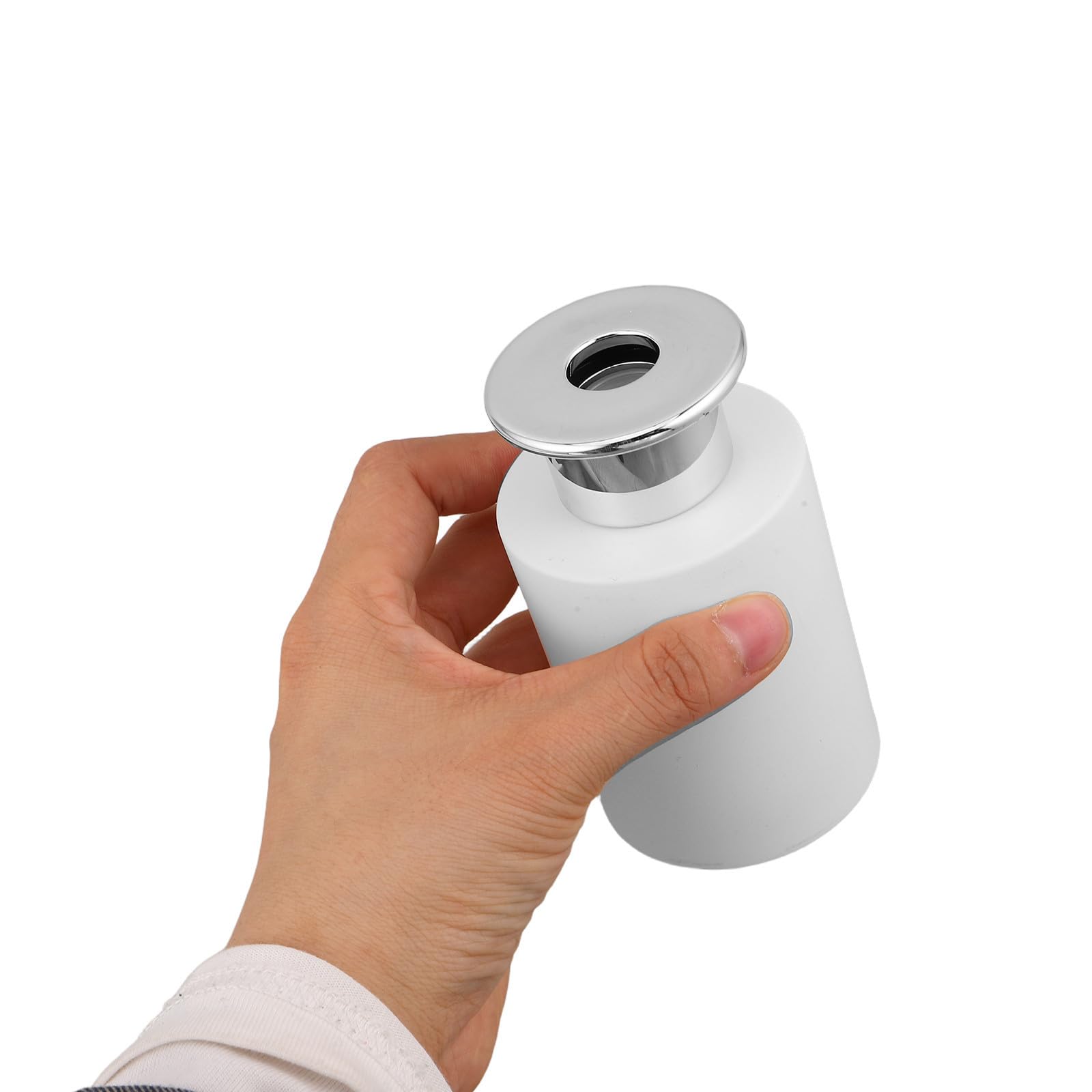 ibasenice Botellas Difusoras de Aromas Esenciales de Vidrio Blanco 120ml Tapa de Hongo, Sello Hermético y Diseño Moderno para SPA y Salas de Estar, Pack de 4 Piezas