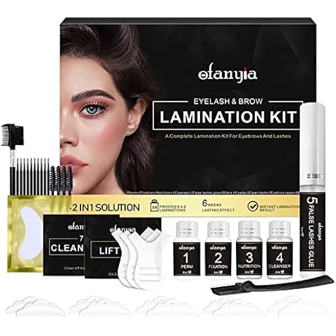 Ofanyia Lash Lift & Brow Lamination 2 in 1 Kit, Instant Fuller Eyebrow & Eyelash Perm Kit with Brow Brush and Brow Razor - Salon Result Lasts 6-8 weeks Cover