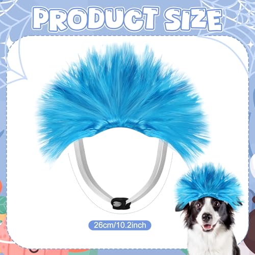 Pelucas divertidas para perros y gatos 2 pcs azul miniatura 2