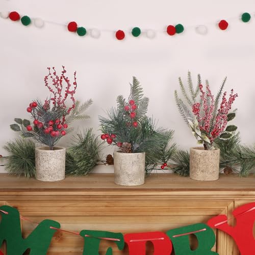 winemana-Mini-Christmas-Tree-Table-Decorations-Indoor-3-Pcs-Small-Artificial-Xmas-Trees-Decoration-with-Red-Berries-Pine-Cone-for-Centerpiece-Kitchen-Office-Tabletop-Home-Holiday-Decor winemana Mini Christmas Tree Table Decorations Indoor 3 Pcs Small Artificial Xmas Trees Decoration with Red Berries Pine Cone for Centerpiece Kitchen Office Tabletop Home Holiday Decor