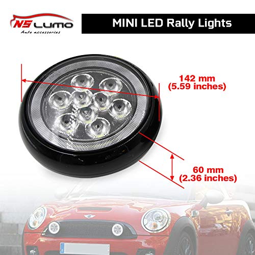 Luz LED de rally con anillo halo mínimo DRL y acabado premium para Mini Cooper 4