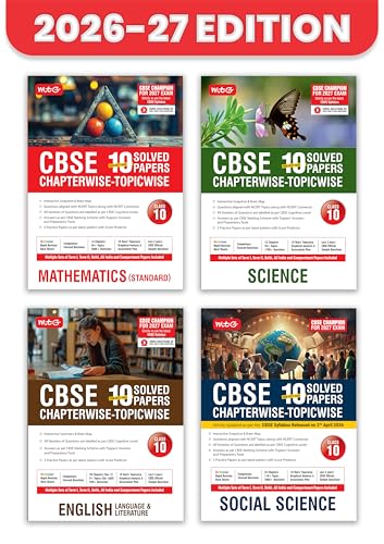 MTG CBSE Class 10 PYQs Book | 10 Years (2026-2017) Chapterwise To...