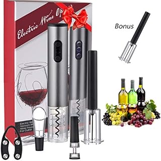 5 Pcs Electronic Automatic Wine Bottle Opener + Wine Opener Air Pressure +