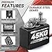 Smraza 45KG Servo Motor Steering High Torque for RC: 2pcs HV 8.4V Coreless Waterproof Digital Servo with Full Metal Gear for RC 1/10 1/8 Car Truck Crawler/Robot/Boat with 25T Servo Horn（270°）