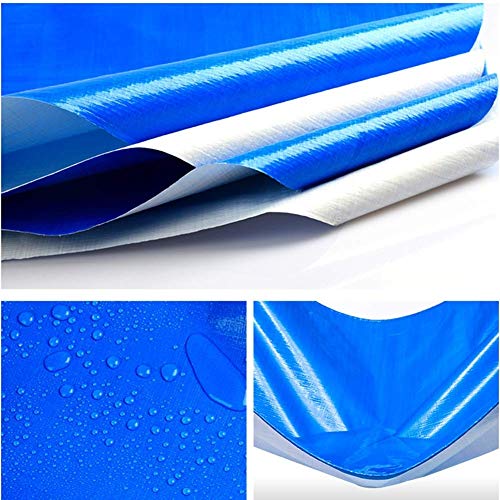 Bâche imperméable robuste 7.7x9.8m bleue avec œillets OKUOKA - 6