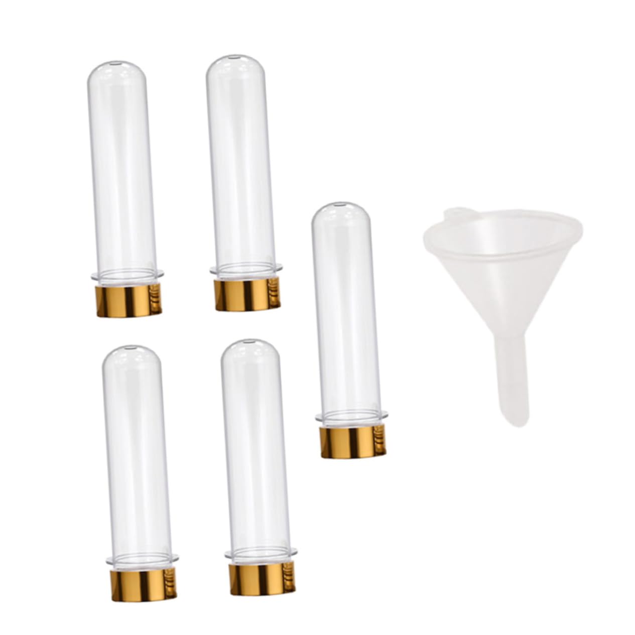 OUNONA 6pcs Tube Small Clear Container Storage Tubes Test Tube Bottles Terrarium Container Bath Salt Vials Small Container Terrarium Tank Container with Lid Pet Tubes The Pet