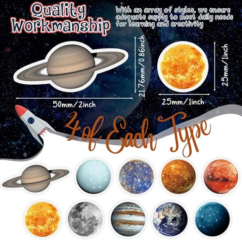 Image of Birthday Popper 24 Pcs Planet Shaped Erasers as Birthday Return Gift - 5mm Thick Pencil Erasers, Fun Educational Gift for Boys & Girls - Classroom Rewards, Stationery, School Supplies