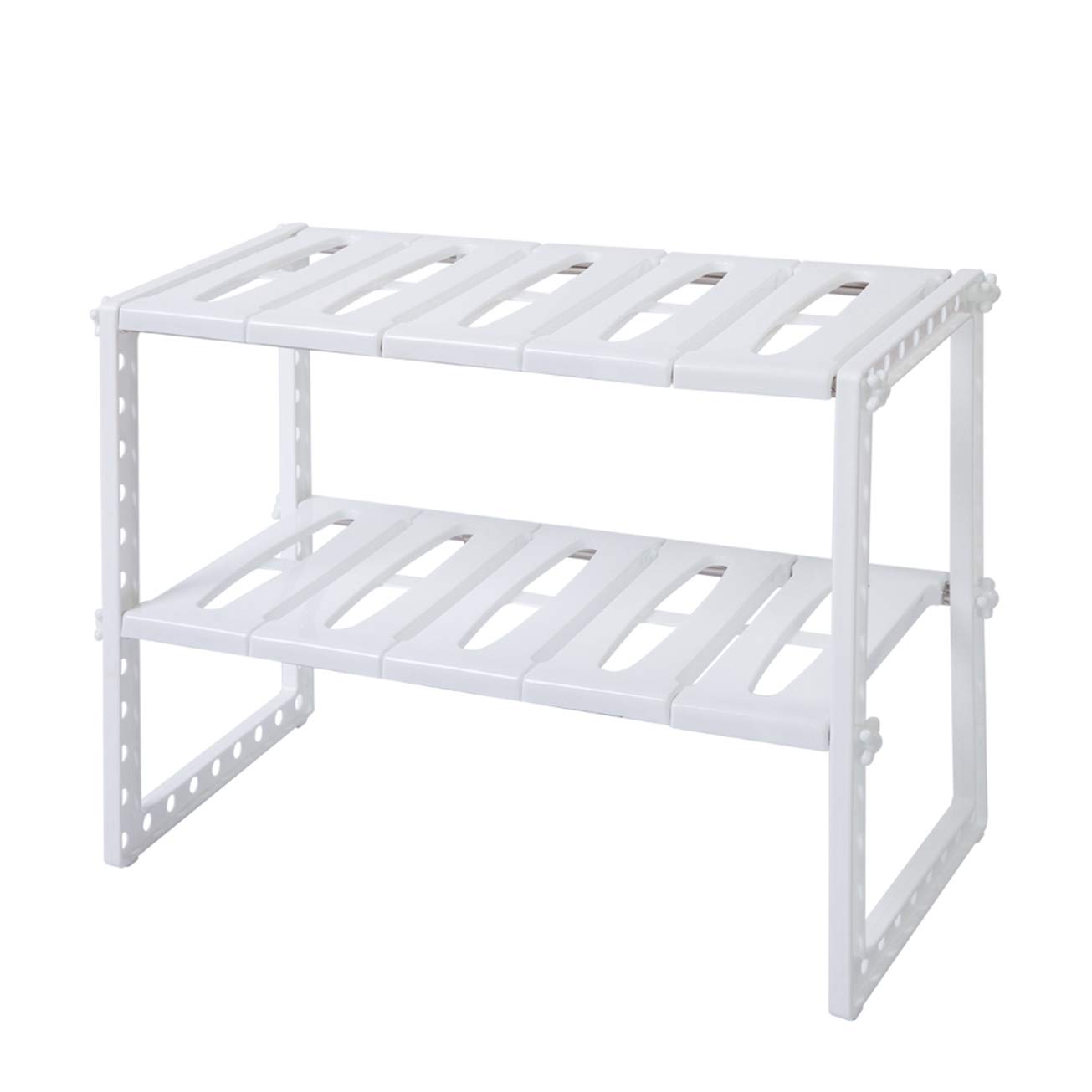 Home Furnishing Plaza Classic Korean-Style Stainless Steel Multi-Functional Kitchen Sink Rack White Utility Storage Organizer Shelf Rack for Kitchen Living Room Bathroom MITPATY