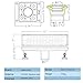 EMBATHER 12 Inches Shower Drain with Removable Strainers,PVC Shower Drain Base for Bathroom Floor Drain,Brushed Nickel Stainless Finished