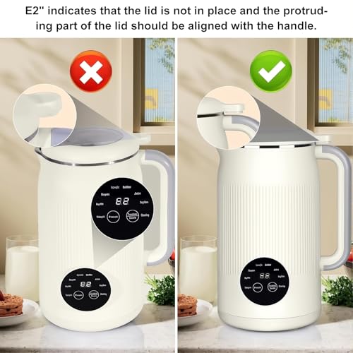 Máquina para hacer leche vegetal, 1200 ml de leche de soja con inicio retardado, mantiene el calor y se limpia automáticamente, no necesita filtro para almendras, avena, leche de anacardo, sopas