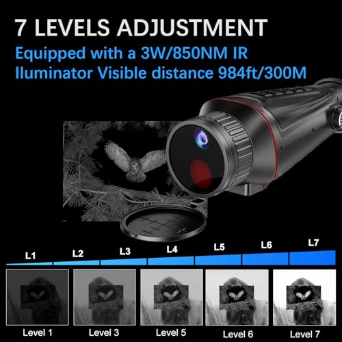 image for Dumjug 4K Digital Night Vision Monocular with Infrared Illuminator & V