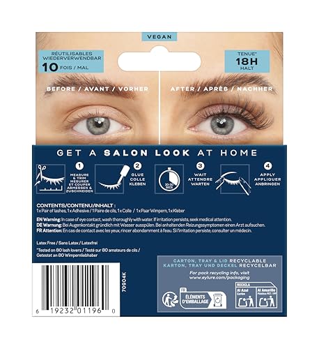 Eylure Volume & Curl No. 138 False Lashes, Blue - Image 4