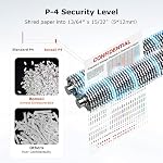 bonsaii 12-Sheet Micro Cut Shredders for Home Office, 60 Minute P-4 Security Level Paper Shredder for CD, Credit Card, Mails, Staple, Clip, with Jam-Proof System & 4.2 Gal Pullout Bin C266-B