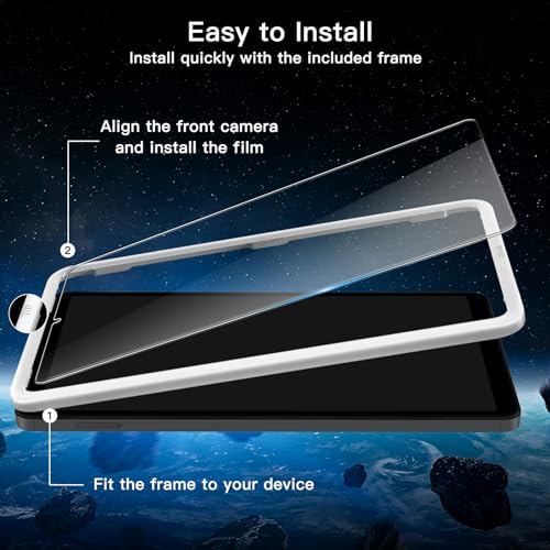 Image of JETech Screen Protector for Samsung Galaxy Tab A11 / Tab A9 8.7-Inch 2025 /2023 with Easy Installation Frame, Tempered Glass Film, HD Clear, 2-Pack