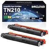 TN210 Black Toner Cartridge Compatible for Brother TN-210 Work with MFC-9325CW MFC-9125CN HL-3070CW MFC-9320CW HL-3070CW MFC-9120CN Printer, 2 Pack