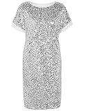 cos kleid silbergrau Rundhalsausschnitt, Dolman-Ärmel mit schickem Detail, lose und bequem