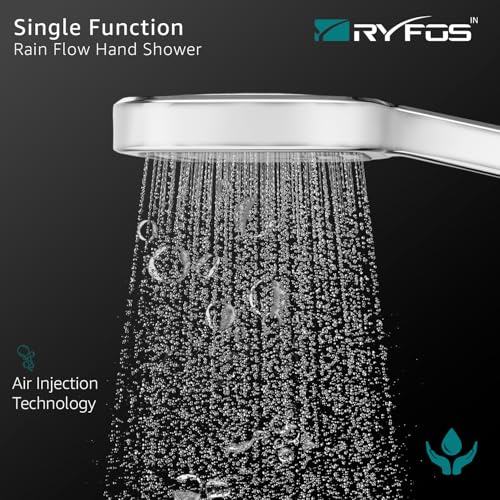 Image of India's 1st Lifetime Support Brand, R3010HS, ABS, 4-INCH, Hand Shower | Single Flow Rain Handheld Shower For Bath | Handshower for bathroom | Chrome Finish