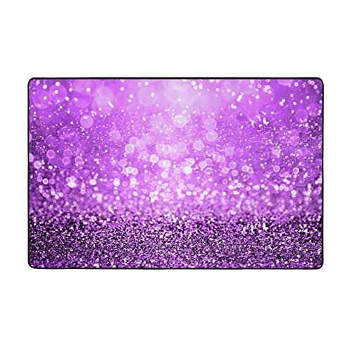 Tapis doux imprimé violet grand modèle pour décoration chambre