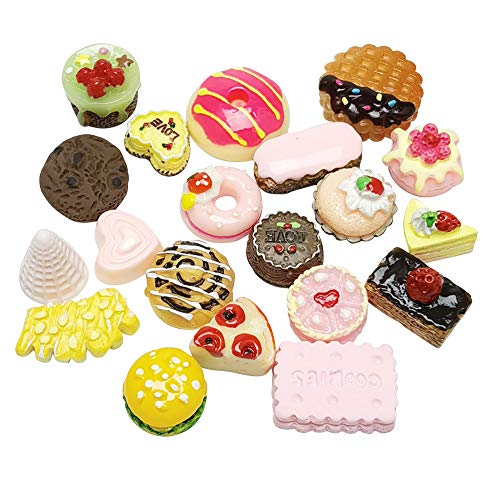 Chenkou Craft ケーキ 樹脂フラットバックフラットバックルーズビーズキッズズボウDIY