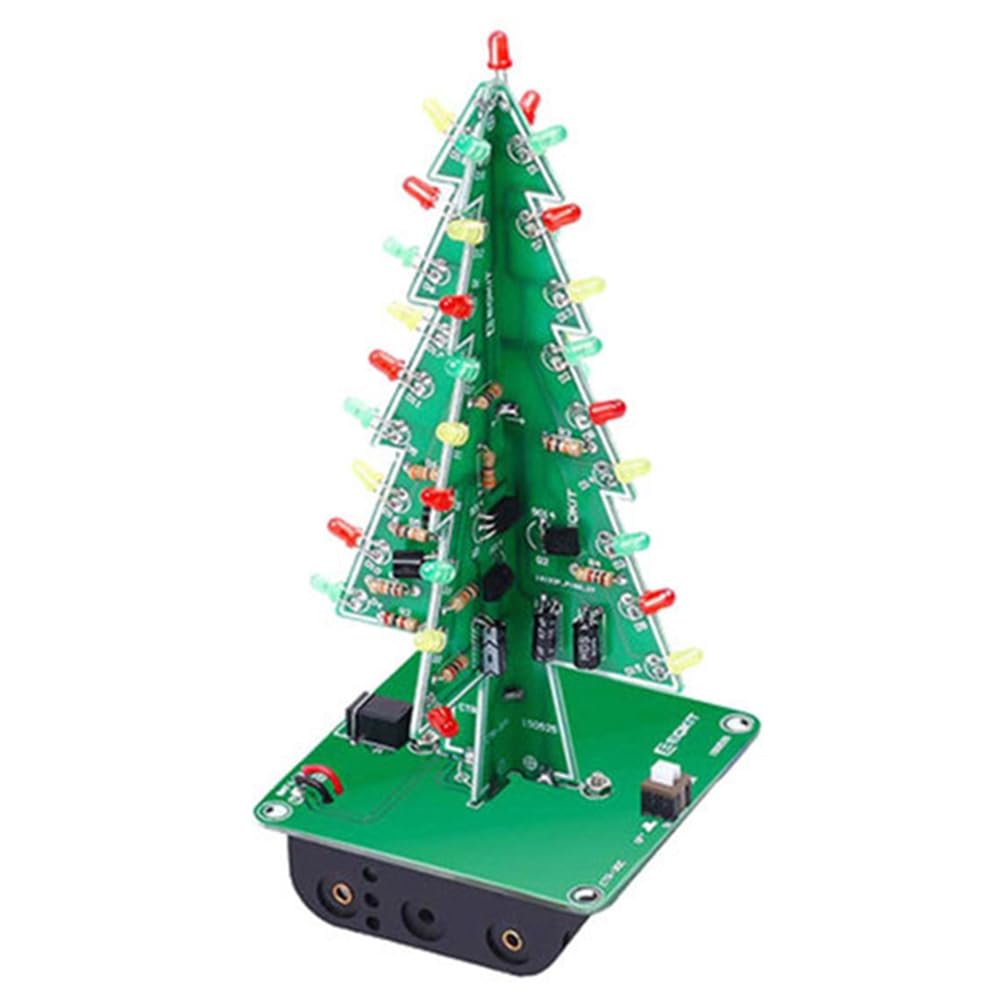 CTRLZS DIY Christmas Tree LED Kit Flashing Lights Circuit Kit for Festive Electronic Fun A