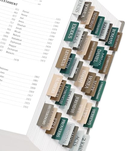 Image of Taja Bible Tabs, 75 Large Print Index Tabs for Women & Men