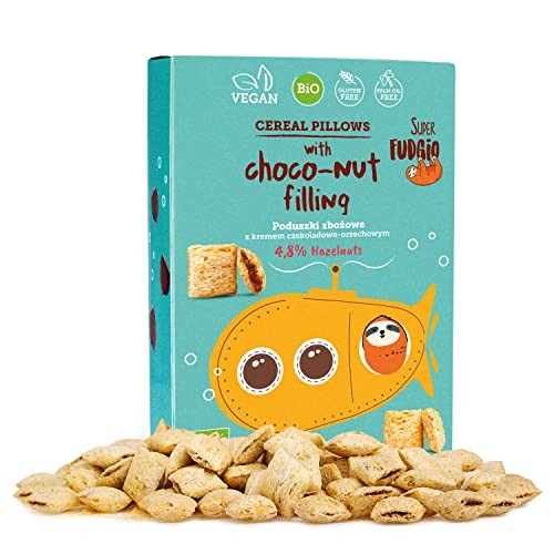 SUPER FUDGiO Bio Frühstücks-Cerealien | Glutenfrei Vegane | ohne Künstliche Aromen | mit Schokoladen-Haselnuss-Creme 200 g (6er Pack) Cover