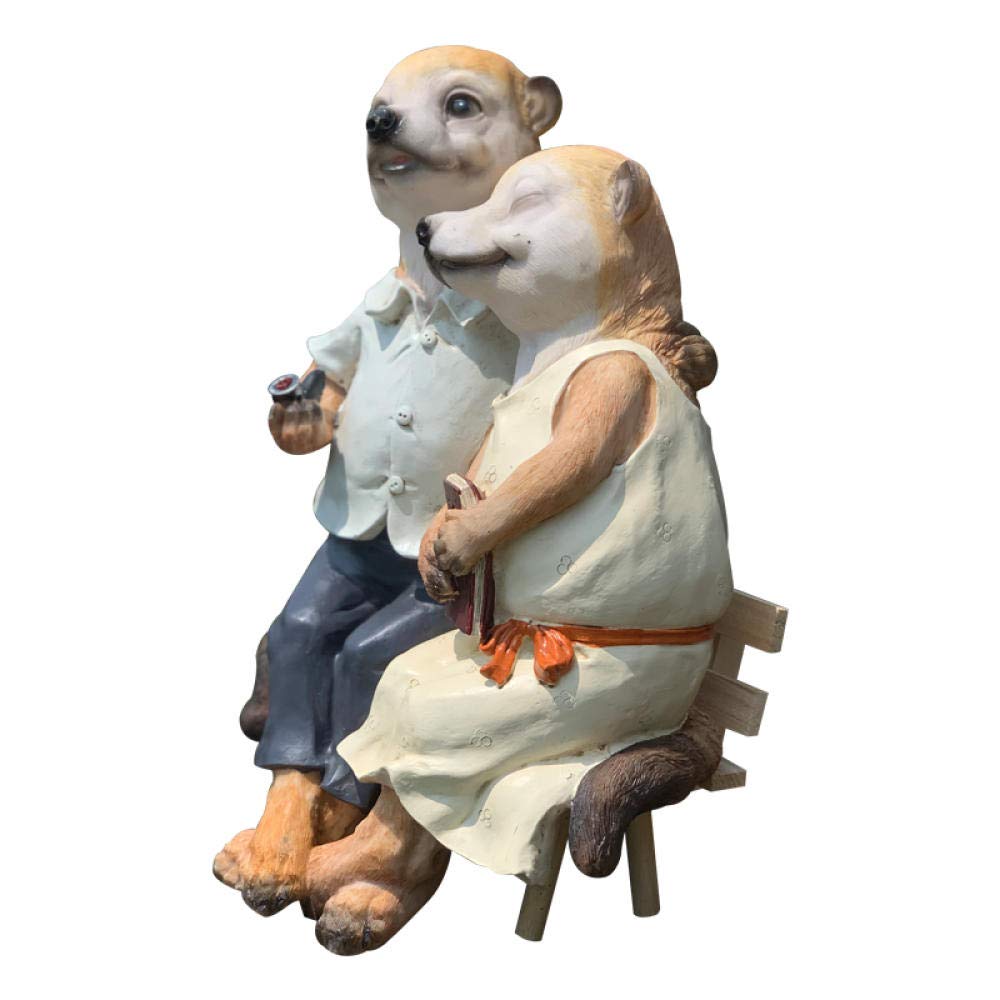 Statues et figurines jardin suricate résine pour cour extérieure