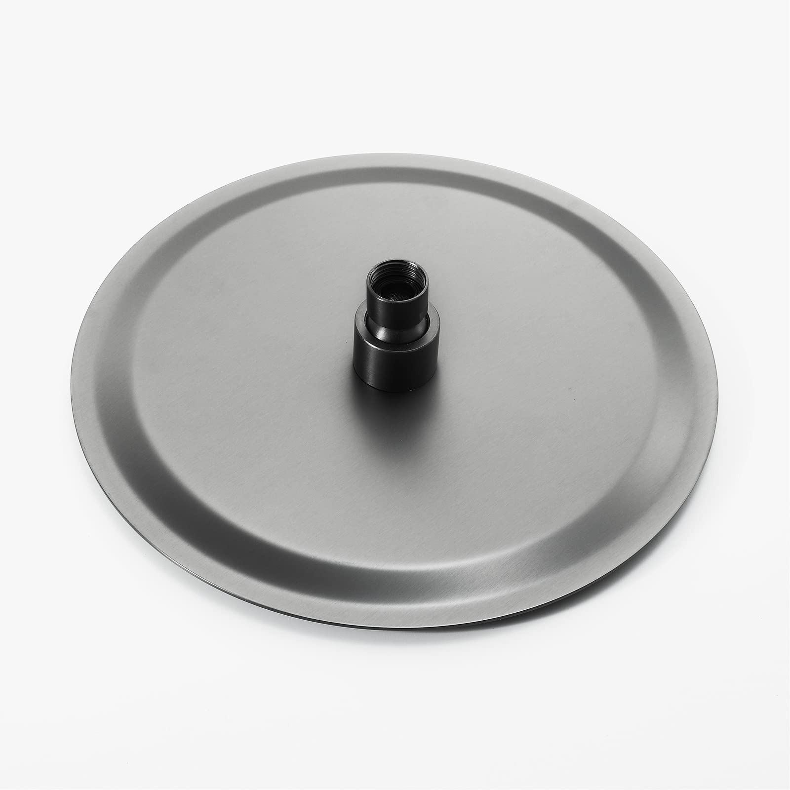 Alcachofa de Ducha Gris Ronda Alcachofas Fijas para Ducha de Alta Presión Ultra Delgado 304 Acero Inoxidable Rociador Ducha Efecto Lluvia,16 Inch