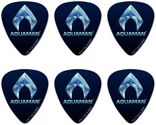 Aquaman Ice Emblem Novelty Guitar Picks Medium Gauge - Set of 6