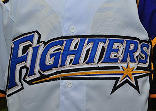 borizcustoms Shohei Otani 11 Hokkaido Nippon-Ham Fighters Button Down White Baseball Jersey with Patch (46)